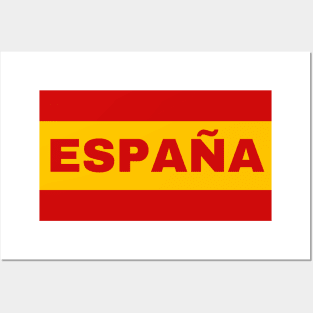 España in Spanish Flag Colors Posters and Art